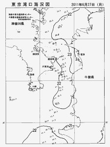 東京湾口海況図(2011/06/27)