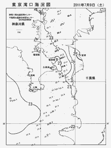 東京湾口海況図(2011/07/09)