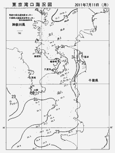 東京湾口海況図(2011/07/11)