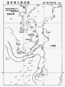 東京湾口海況図(2011/07/23)