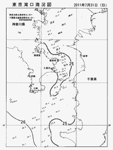 東京湾口海況図(2011/07/31)