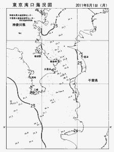 東京湾口海況図(2011/08/01)