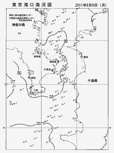 東京湾口海況図(2011/08/08)