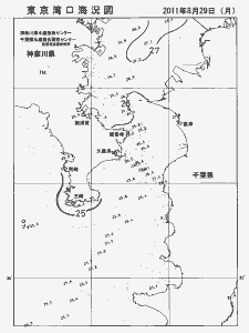 東京湾口海況図(2011/08/29)