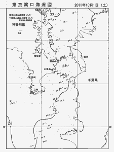 東京湾口海況図(2011/10/01)