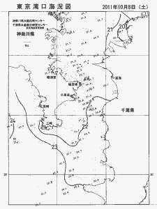 東京湾口海況図(2011/10/08)