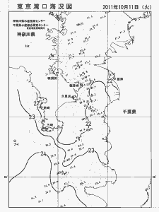 東京湾口海況図(2011/10/11)