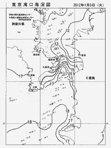 東京湾口海況図(2012/01/03)