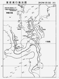 東京湾口海況図(2012/01/12)