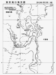 東京湾口海況図(2012/01/13)