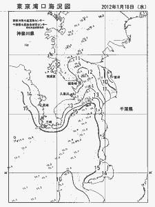 東京湾口海況図(2012/01/18)