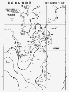 東京湾口海況図(2012/01/23)