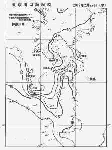 東京湾口海況図(2012/02/22)