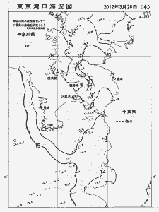 東京湾口海況図(2012/03/28)