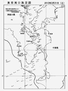 東京湾口海況図(2012/03/31)