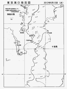 東京湾口海況図(2012/06/13)