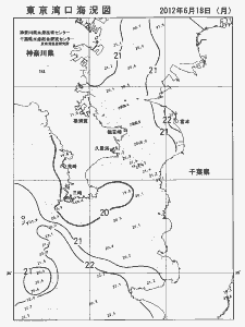 東京湾口海況図(2012/06/18)