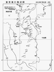 東京湾口海況図(2012/07/09)