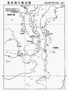 東京湾口海況図(2012/07/12)