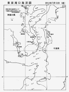 東京湾口海況図(2012/07/13)