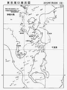 東京湾口海況図(2012/07/22)