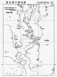 東京湾口海況図(2012/07/23)