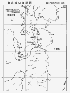 東京湾口海況図(2012/08/09)