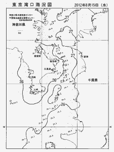 東京湾口海況図(2012/08/15)