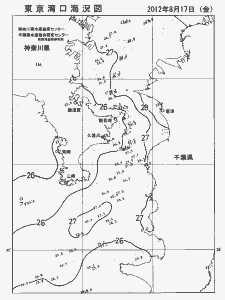 東京湾口海況図(2012/08/17)