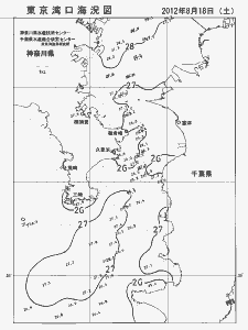 東京湾口海況図(2012/08/18)