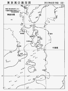 東京湾口海況図(2012/08/19)