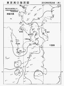 東京湾口海況図(2012/08/20)