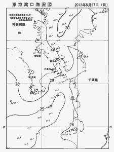 東京湾口海況図(2012/08/27)