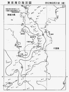 東京湾口海況図(2012/08/31)