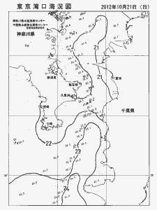 東京湾口海況図(2012/10/21)