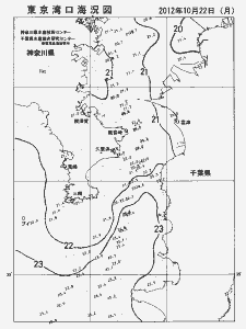 東京湾口海況図(2012/10/22)