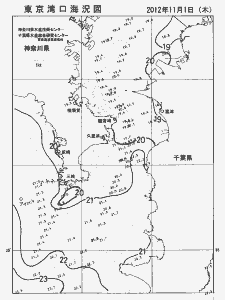 東京湾口海況図(2012/11/01)