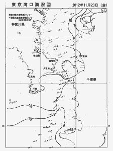 東京湾口海況図(2012/11/23)