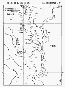 東京湾口海況図(2013/01/28)