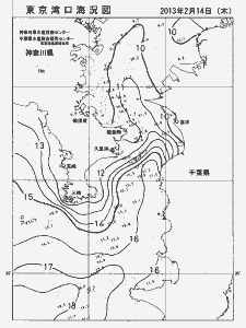 東京湾口海況図(2013/02/14)