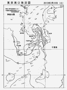 東京湾口海況図(2013/02/19)