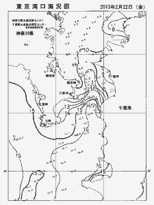 東京湾口海況図(2013/02/22)