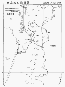 東京湾口海況図(2013/07/04)