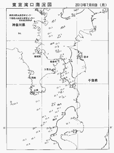 東京湾口海況図(2013/07/08)