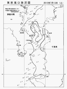 東京湾口海況図(2013/07/13)