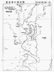 東京湾口海況図(2013/07/15)
