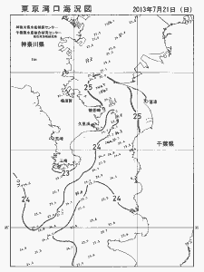 東京湾口海況図(2013/07/21)