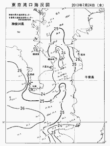 東京湾口海況図(2013/07/24)