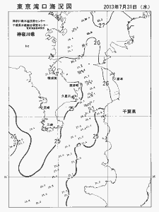 東京湾口海況図(2013/07/31)