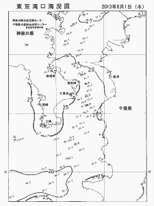 東京湾口海況図(2013/08/01)
